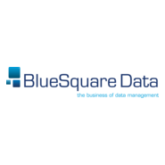 Blue Square Data Logo PNG Vector