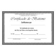 Certificado de Batismo Batista Logo PNG Vector