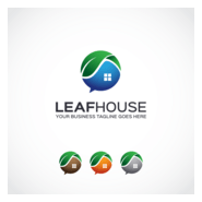 Leaf House Logo PNG Vector