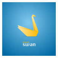 Origami swan Logo PNG Vector