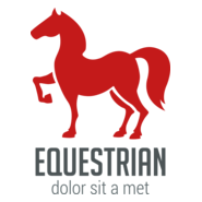Simple equestrian Logo PNG Vector