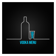 Vodka Menu Logo PNG Vector