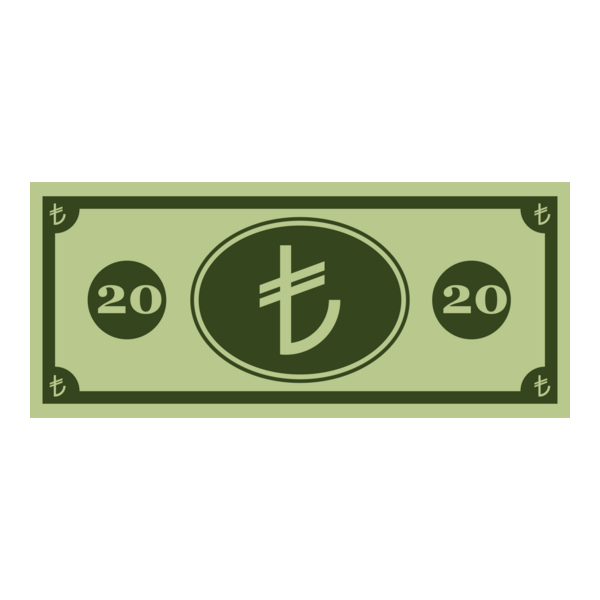 20 TL (Türk Lirası) Logo PNG Vector