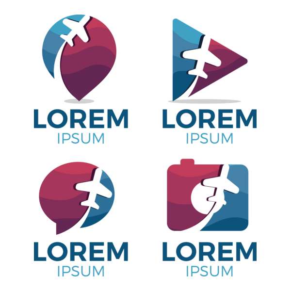 Airplane Collection Logo PNG Vector