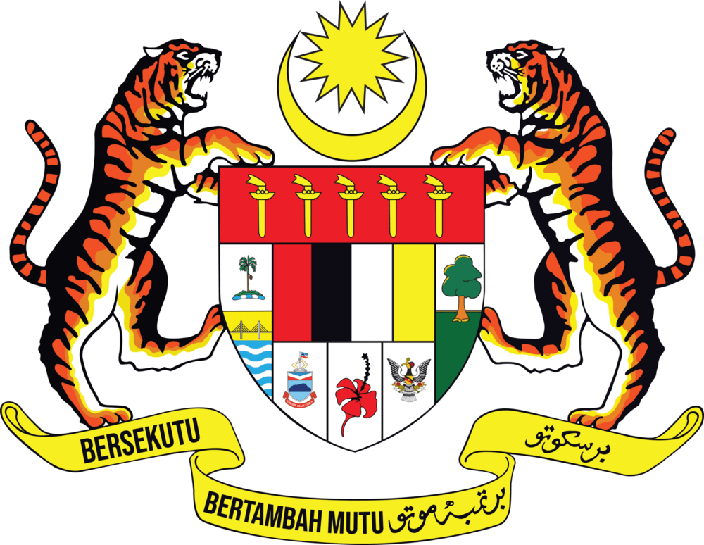 Coat of arms of Malaysia (Jata Negara) Logo PNG Vector