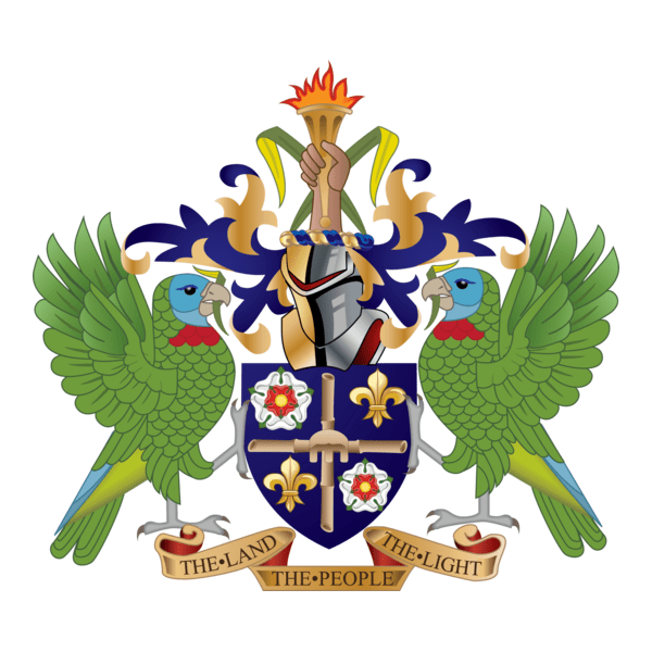 Coat of arms of Saint Lucia Logo PNG Vector