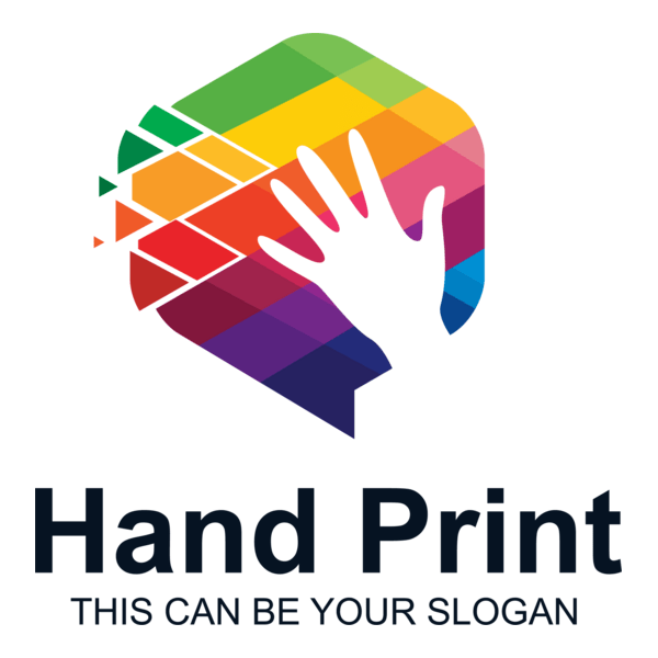 Colorful hand Logo PNG Vector