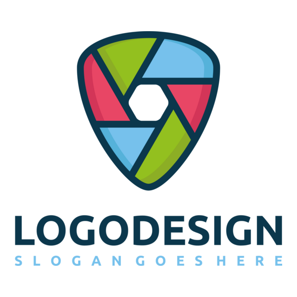 Colorful shield photography Logo PNG Vector