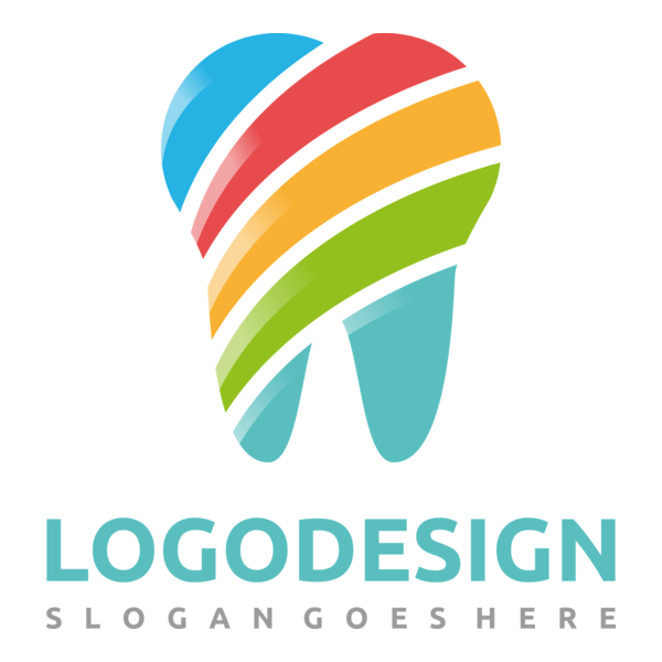 colorful tooth Logo PNG Vector
