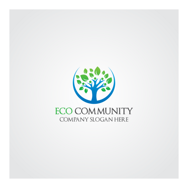 Ecological tree Logo PNG Vector