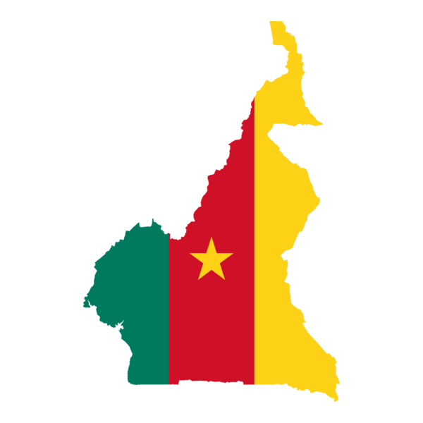 Flag map of Cameroon Logo PNG Vector