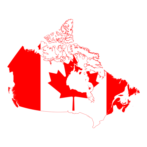 Flag map of Canada Logo PNG Vector