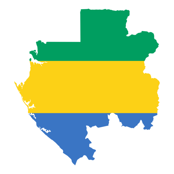 Flag map of Gabon Logo PNG Vector
