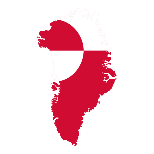 Flag map of Greenland Logo PNG Vector