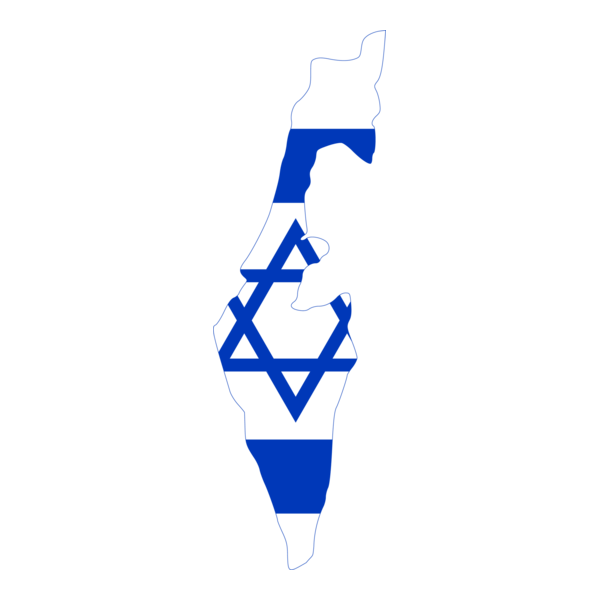 Flag map of Israel Logo PNG Vector