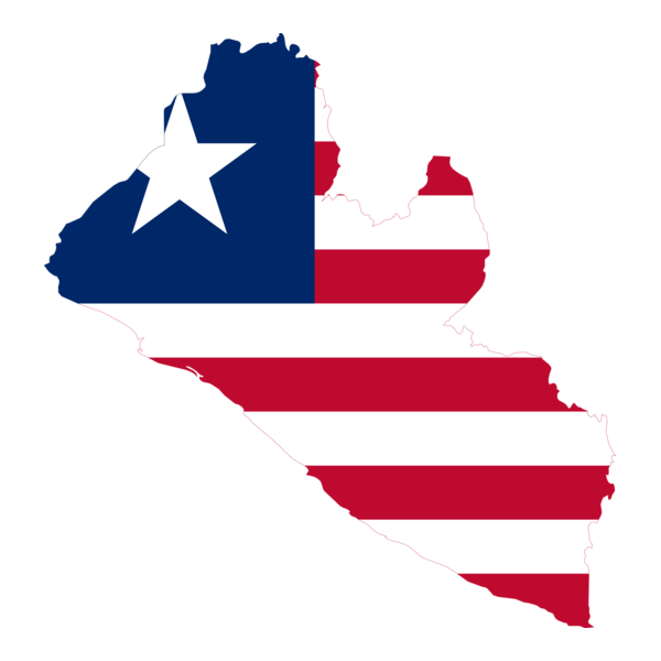 Flag map of Liberia Logo PNG Vector