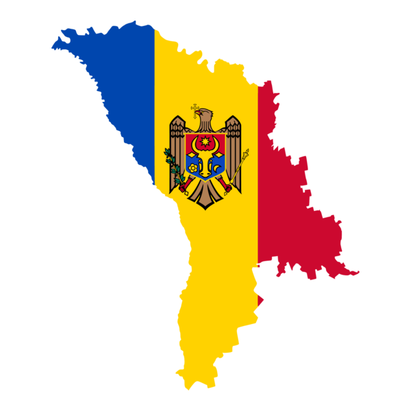 Flag map of Moldova Logo PNG Vector