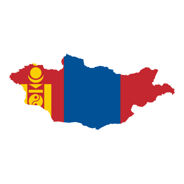 Flag map of Mongolia Logo PNG Vector