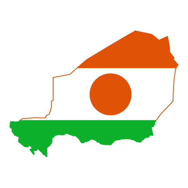 Flag map of Niger Logo PNG Vector