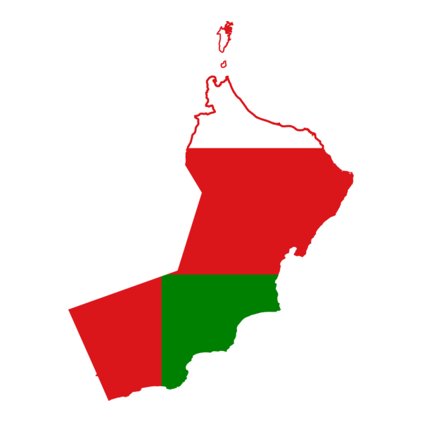 Flag map of Oman Logo PNG Vector