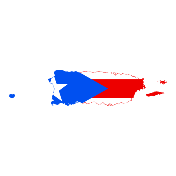 Flag map of Puerto Rico Logo PNG Vector