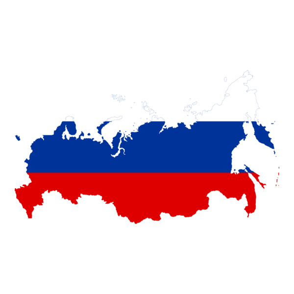 Flag map of Russia Logo PNG Vector