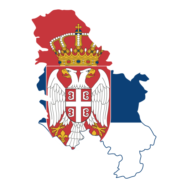 Flag map of Serbia Logo PNG Vector
