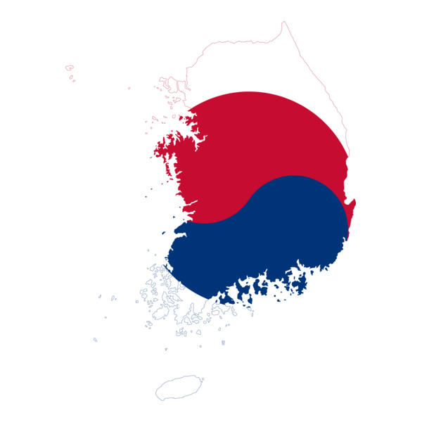Flag map of South Korea Logo PNG Vector