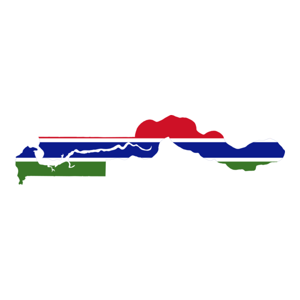 Flag map of The Gambia Logo PNG Vector