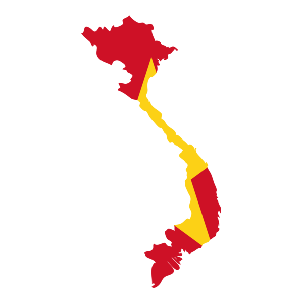 Flag map of Vietnam Logo PNG Vector