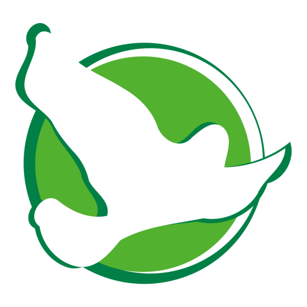 Green Flying Ghost Logo PNG Vector