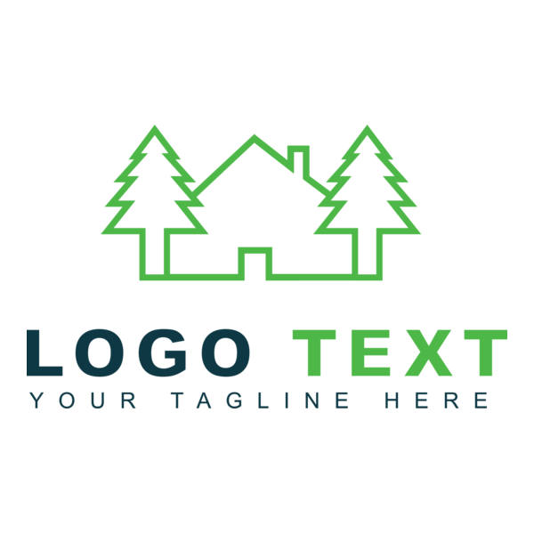 Green housing Logo PNG Vector