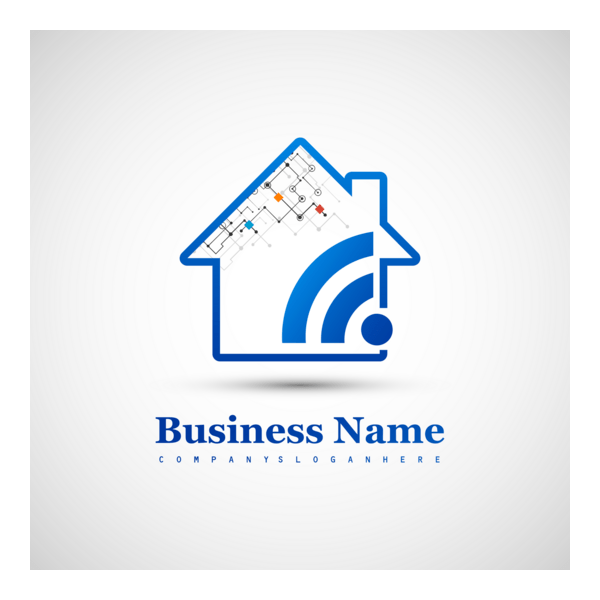 house and wifi Logo PNG Vector