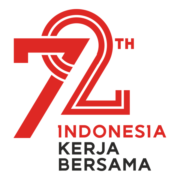 HUT RI KE-72 INDONESIA KERJA BERSAMA Logo PNG Vector
