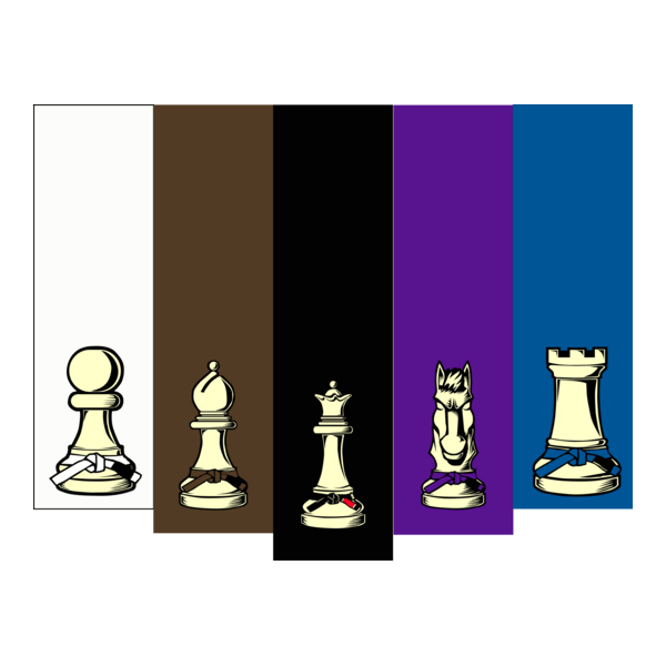 Jiu Jitsu Chess Logo PNG Vector