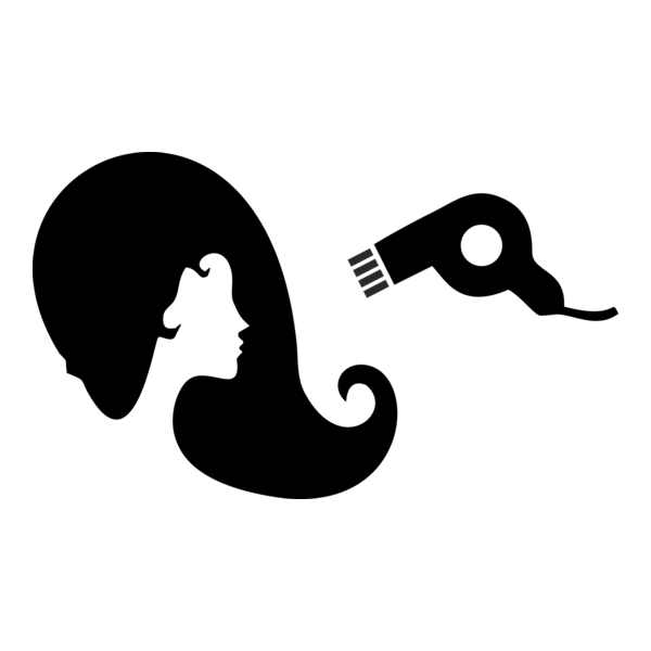 Lady hairdresser Logo PNG Vector