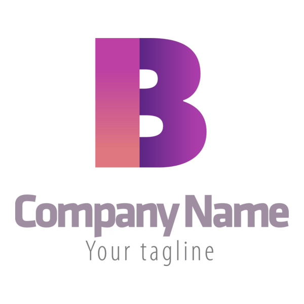 Multicolor b Letter Logo PNG Vector