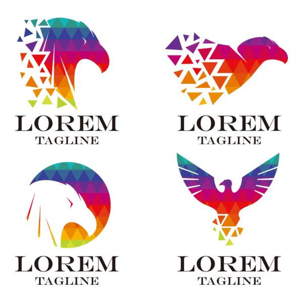 Multicolor eagle Logo PNG Vector