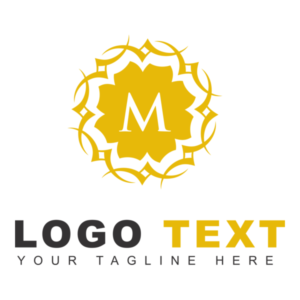 Ornamental letter m Logo PNG Vector