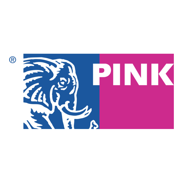 Pink Elephant Logo PNG Vector