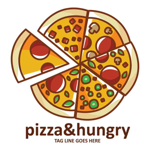 Pizza shape Logo PNG Vector