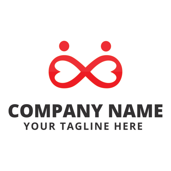 red infinity symbol Logo PNG Vector