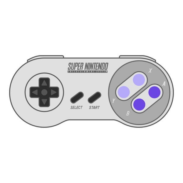 Super Nintendo Controle Logo PNG Vector