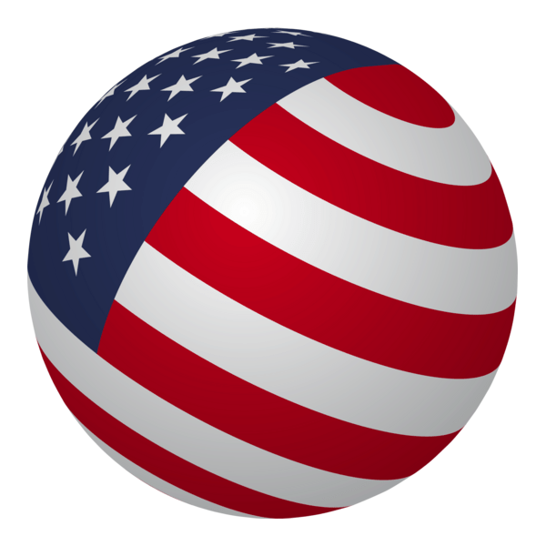 USA Sphere Flag Logo PNG Vector