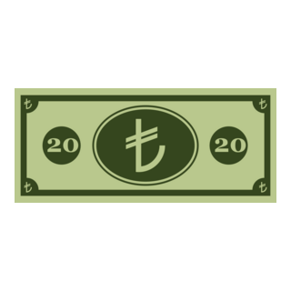 20 TL (Türk Lirası) Logo PNG Vector