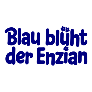Blau bluht der Enzian Logo PNG Vector