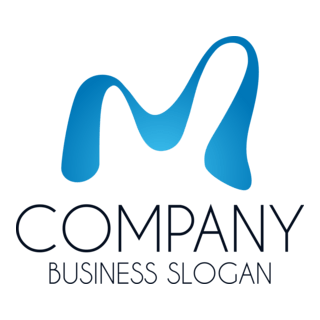 blue wavy initial Logo PNG Vector