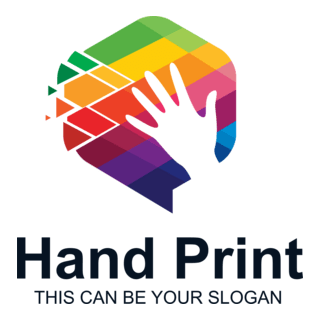 Colorful hand Logo PNG Vector