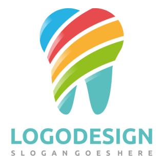 colorful tooth Logo PNG Vector