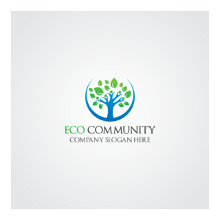Ecological tree Logo PNG Vector
